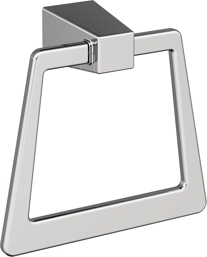 Amerock BH3600226 | Chrome Towel Bar | 6-13/16 in (173 mm) Length Towel Holder | Blackrock | Hand Towel Holder for Bathroom Wall | Small Kitchen Towel Holder | Bath Accessories