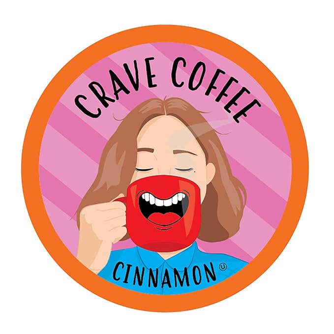 Crave Beverages Flavored Coffee Pods Compatible with 2 K-Cup Brewers, Single Serve Cinnamon, 40 Count