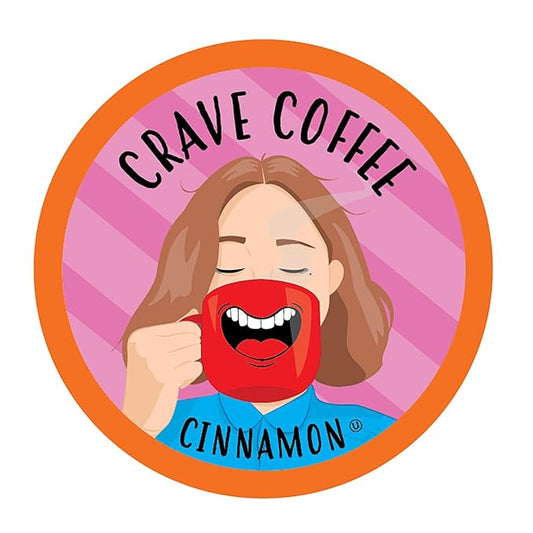 Crave Beverages Flavored Coffee Pods, Compatible with Keurig K-Cup Brewers, Single Serve Cinnamon, 100 Count