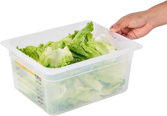 Restaurantware Food Storage Container 10 Pack of 12.7 x 10.3 x 3.9 Inches Plastic Stackable Storage Box White Reusable Label Container Dishwasher Safe For Restaurants And Kitchens