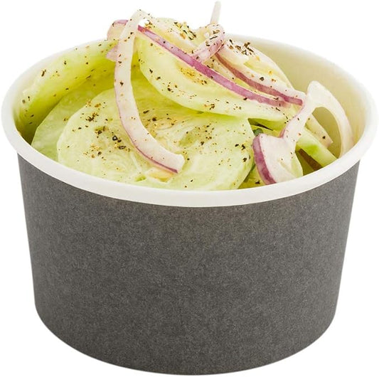 Coppetta 12-Ounce Dessert Cups, 200 Disposable Ice Cream Cups - Lids Sold Separately, Sturdy, Gray Paper Frozen Yogurt Bowls, For Hot And Cold Foods, Perfect For Gelato Or Mousse - Restaurantware