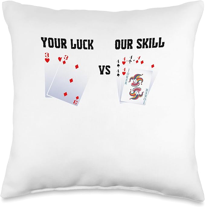 Canasta Player Score Sheets Card Holder Shuffler Canasta Throw Pillow