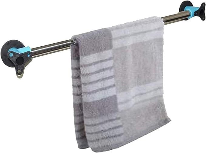Pmsanzay Magnetic Towel Holder - 18 INCH - Strong Magnets, No Rust, Black, Stainless Steel & Rubber, Easy Installation, Multifunction Towel Hook Hanger