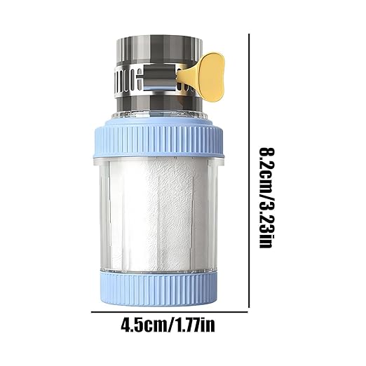 Faucet Filter, Filtration Softener, Bathroom Purifier with Firm Build, Kitchen Fixture with Solid Design, 3.23x1.77x1.77 inches Reliable Gear, Longtail Accessory for Office Sink Shower Home Apartment