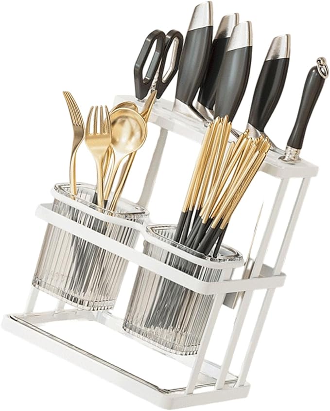 Stainless Steel and PP Kitchen Rack with Integrated Utensils Storage for Long Time Use in Various Kitchen Storage Rack