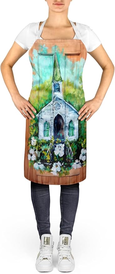 Caroline's Treasures Nostalgic Zion AME Apron Cooking Kitchen Server Baking Crafts Gardening for Adult Women Men, Unisex, Large, Multicolor
