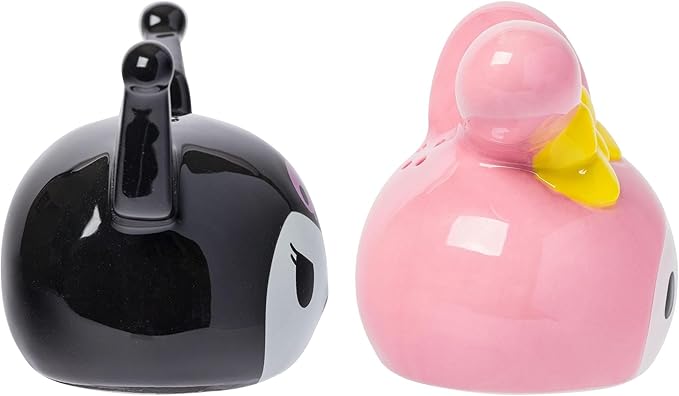 Silver Buffalo Sanrio Hello Kitty and Friends My Melody And Kuromi 3D Sculpted Ceramic Salt and Pepper Shaker Set