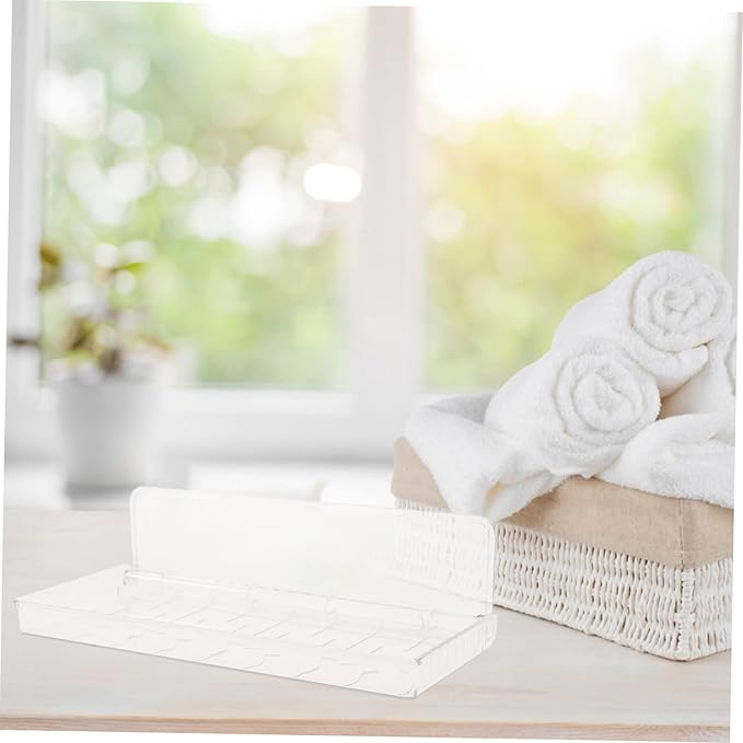 MAGICLULU Clear Wall Mount Organizer Floating Plastic Shelf for Cosmetics Toiletries Easy Install No Tools Required Space Saving Storage for Bathroom Kitchen Bedroom and More