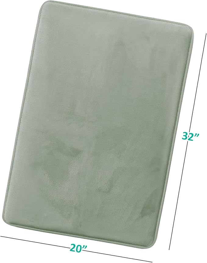 Clara Clark Bathroom Rugs, Velvet Memory Foam Bath Mat, Non-Slip Bath Rugs, Machine Wash, Dries Quickly, Ultra Soft Plush Bath Mats for Bathroom,