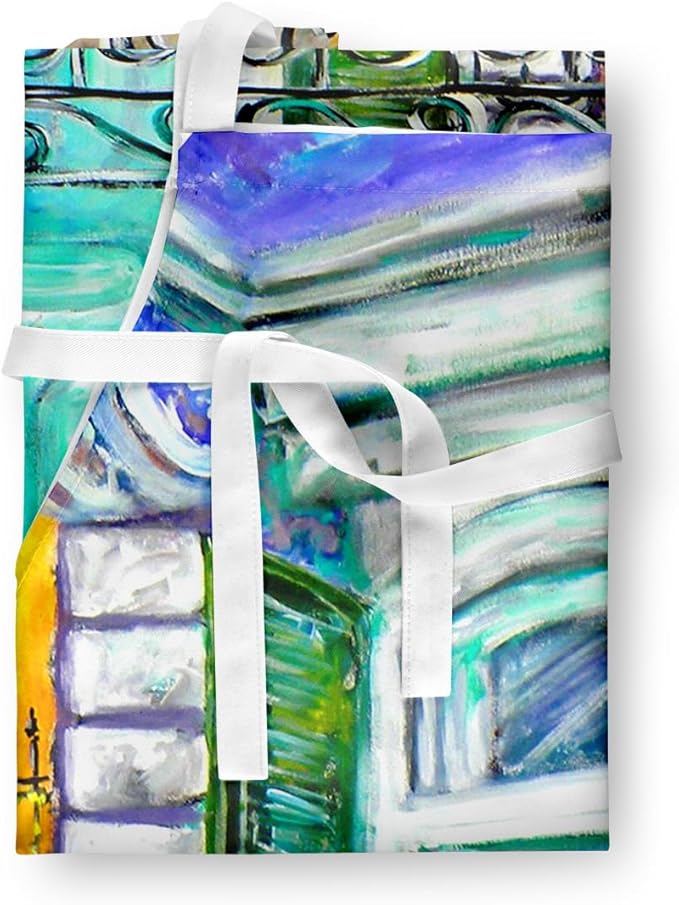 Caroline's Treasures The House Next Door Apron Cooking Kitchen Server Baking Crafts Gardening for Adult Women Men, Unisex, Large, Multicolor