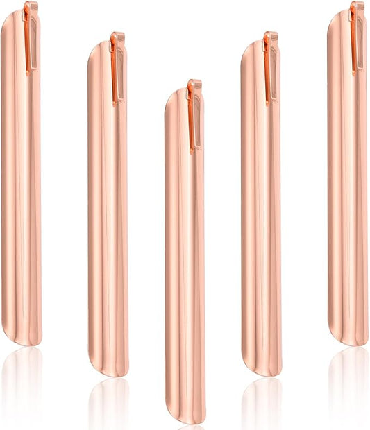 Restaurant Crumb Sweeper, Crumbers for Servers, Bread Scraper for Crumbs on Table & Tablecloths, Restaurant Supplies for Kitchen, Server Tools for Waiters, Waitresses and Server (5 PACK, Rose Gold)
