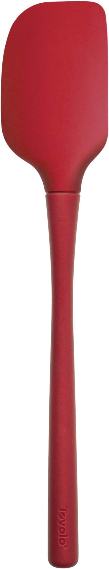 Tovolo Silicone Spatula for Cooking Baking Mixing Scraping Bowls Heavy Duty Dishwasher Safe Large Long Handle BPA Free One Piece Silicone Spatula Kitchen Utensil Heat Resistant, Cayenne Red