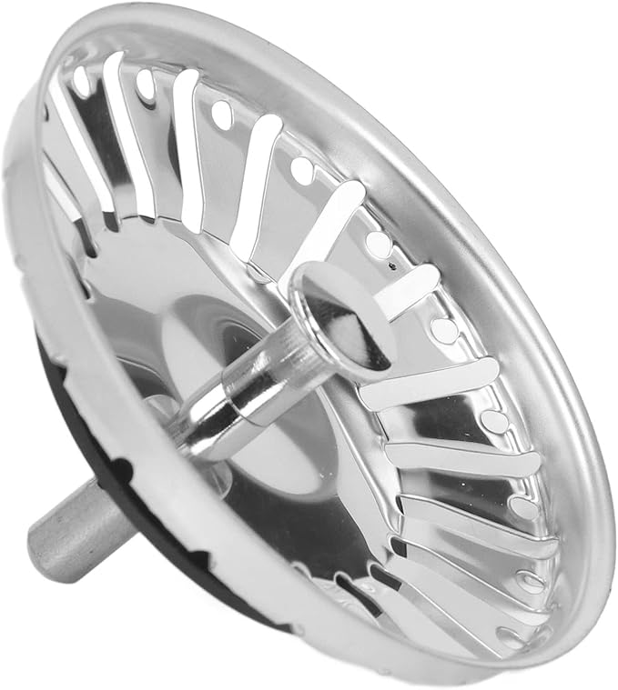 ZJchao Drain Strainer, Kitchen Drain Strainer, Rubber Stainless Steel, Thickening Basket for Standard Drains