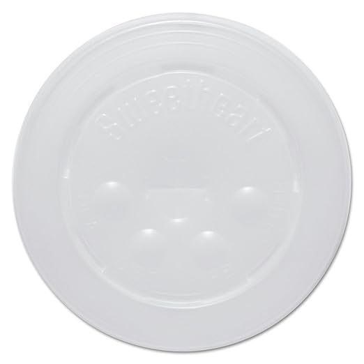 Solo L16BL-0100 Id Straw Slot Plastic Lid -translucent - For Solo Paper Cold Cups (Case of 2000)