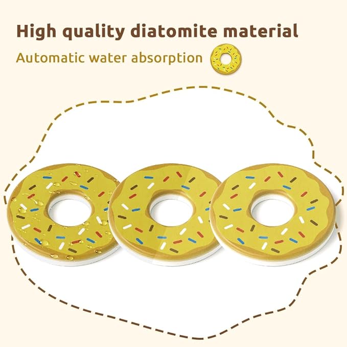 Coasters Set of 4, Water Absorbent Diatomite Coasters for Desk, Decorative Colorful Coasters Cup Mats for Coffee Table (Multiple Colors)