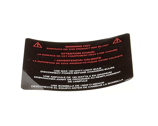Henny Penny 74063 Bulb Screw Label-Hot, Surf/150W