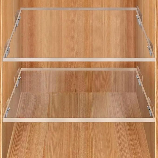 1 Pcs Acrylic Closet Shelves Organizers, 8MM Thick No Drill Cabinet Shelf for Closet, Organizer Shelf for Lockers Closets Wardrobe Pantry Cupboard Kitchen(L50xD30cm)