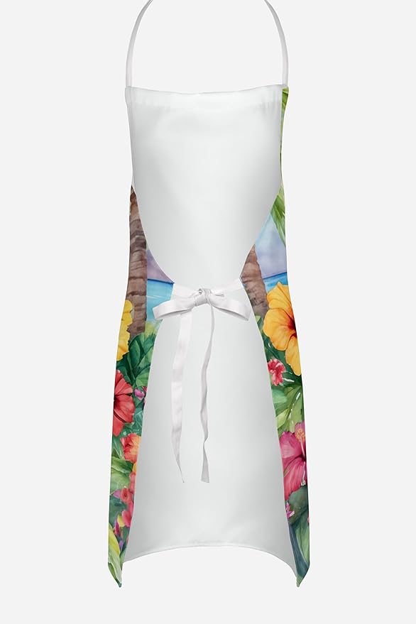 Caroline's Treasures Irish Setter Luau Apron Cooking Kitchen Server Baking Crafts Gardening for Adult Women Men, Unisex, Large, Multicolor