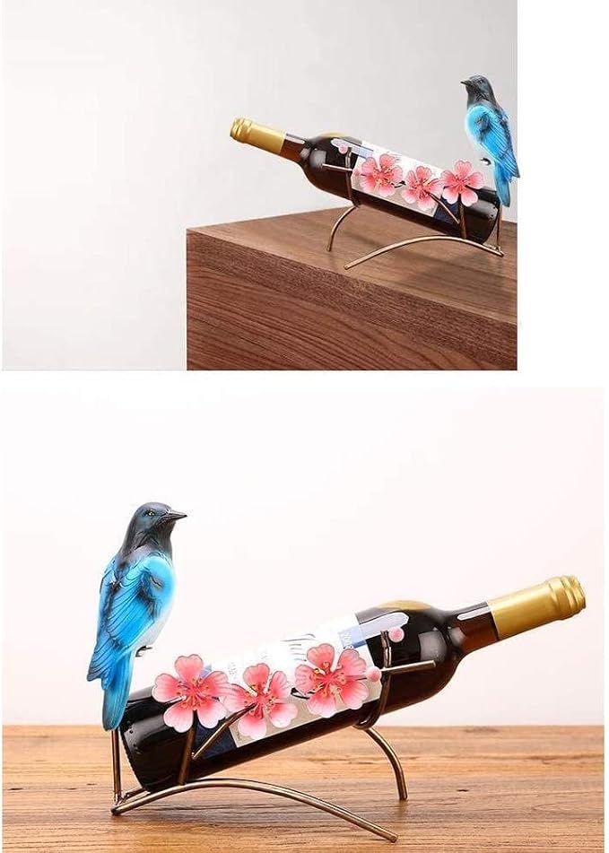Creative Metal Wrought Iron Wine Rack Multi-Function European Home Living Room Kitchen Desktop Decoration Crafts