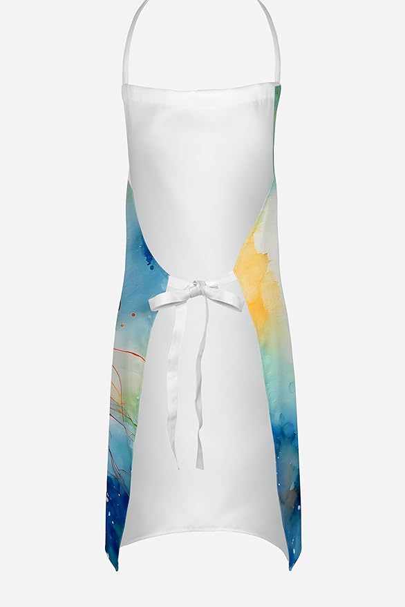 Caroline's Treasures Jellyfish Apron Cooking Kitchen Server Baking Crafts Gardening for Adult Women Men, Unisex, Large, Multicolor