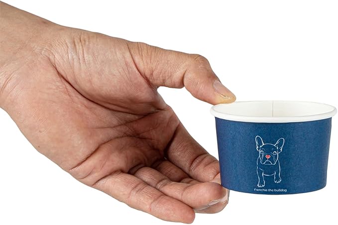 Restaurantware Blue 200 Count To Go Cup Disposable 3 x 3 x 1.8 Inches Paper Mini Cup Grease-Resistant Cup Recyclable Durable Design, Lids Sold Separately