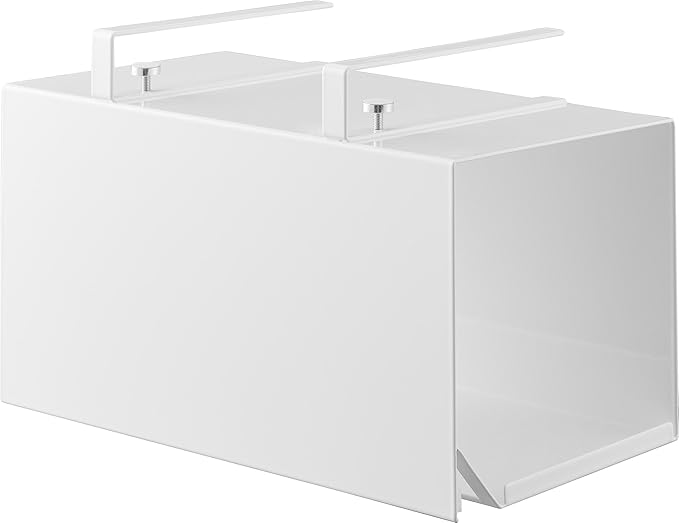 Yamazaki Industrial 3008 One-Handed Cut Under Cupboard Kitchen Paper Holder with Cover, Large, White, Approx. W 12.2 x D 6.3 x H 7.7 inches (31 x 16 x 19.5 cm), Tower Hygienic, Compatible with Large