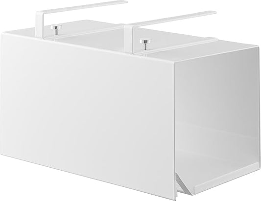 Yamazaki Industrial 3008 One-Handed Cut Under Cupboard Kitchen Paper Holder with Cover, Large, White, Approx. W 12.2 x D 6.3 x H 7.7 inches (31 x 16 x 19.5 cm), Tower Hygienic, Compatible with Large