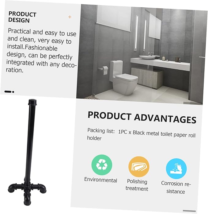 PRETYZOOM Paper Towel Holder Industrial Roll Paper Rack for Home Kitchen Bathroom 1pc