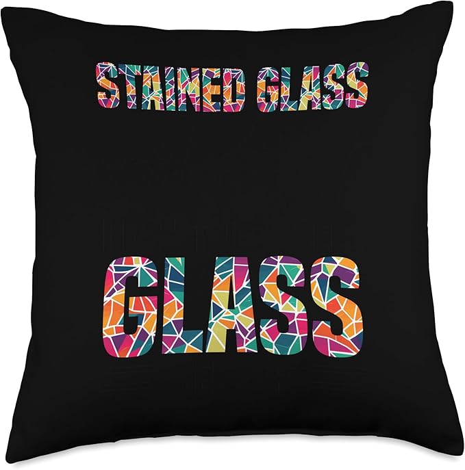 Stained Glass Grinder Glass Sheets Stained Glass Artist Throw Pillow
