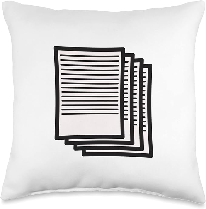 Paper Document Sheet Stack Throw Pillow