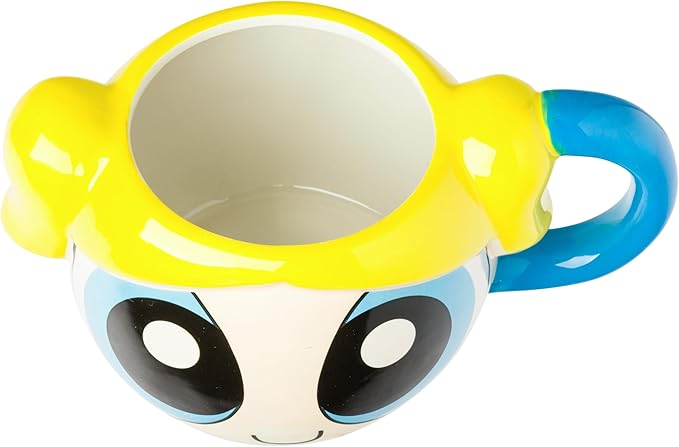 Silver Buffalo Powerpuff Girls Bubbles Ceramic 3D Sculpted Mug, 20 Ounces
