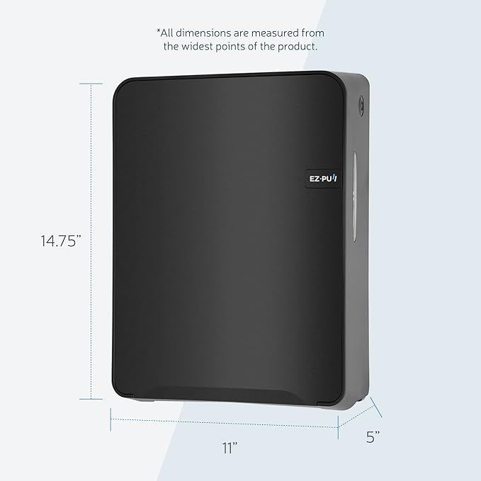 EZbrnd Wall Mount MULTIFOLD Paper Towel Dispenser for Kitchen/Bathroom/Office/RV/Airbnb, Black, 3300B-EZ