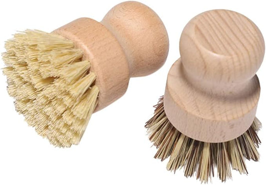 2pcs Pot and Dish Cleaning Brushes Natural Coconut Scrub Brush for Kitchen for Pots Pans Sinks and Fixtures Home Cleaning Tools