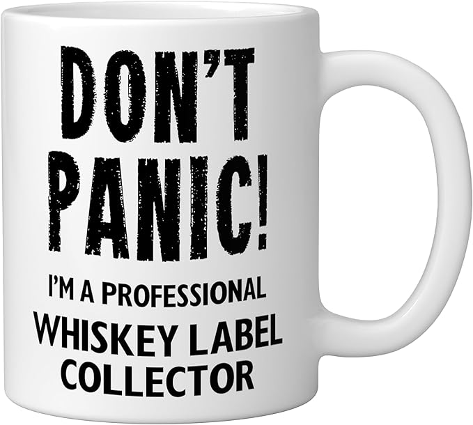 Whiskey Label Collector Ceramic Mug, White