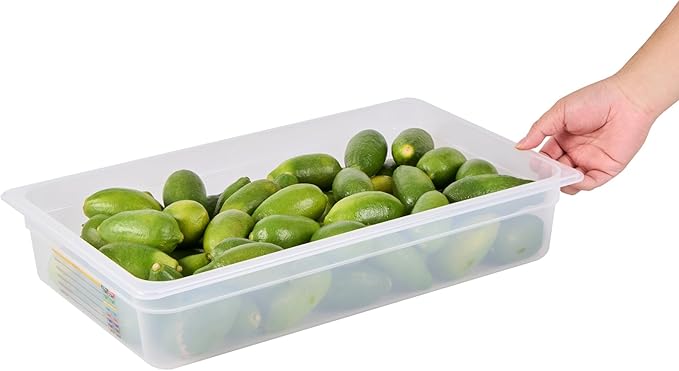 Restaurantware Food Storage Container 10 Pack of 20.7 x 12.6 x 3.9 Inches Plastic Stackable Storage Box White Reusable Label Container Dishwasher Safe For Restaurants And Kitchens