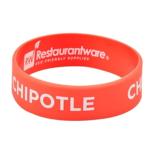 Restaurantware Silicone Squeeze Bottle Band 10 Count 2.75 Inch Dishwasher Safe Condiment Identification Band, Chipotle Red Non-Slip Label Band for Condiment Labeling at Restaurants, Food Trucks