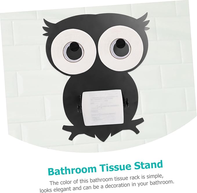 Owl Shaped Wall-Mounted Paper Towel Rack Bathroom Tissue Stand Elegant Kitchen Storage Holder Home Decor Easy to Use and Quick Access Suitable for Hotel Restaurant and Club Use