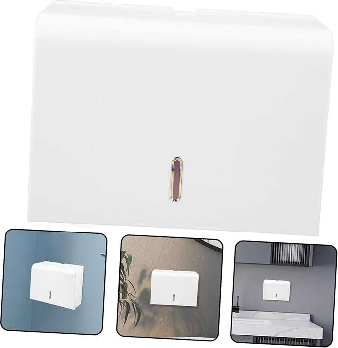 GANAZONO Commercial Waterproof Wall-Mounted Paper Towel Dispenser for Bathroom Kitchen Touchless Hand Towel Holder No Drilling Required Easy Install