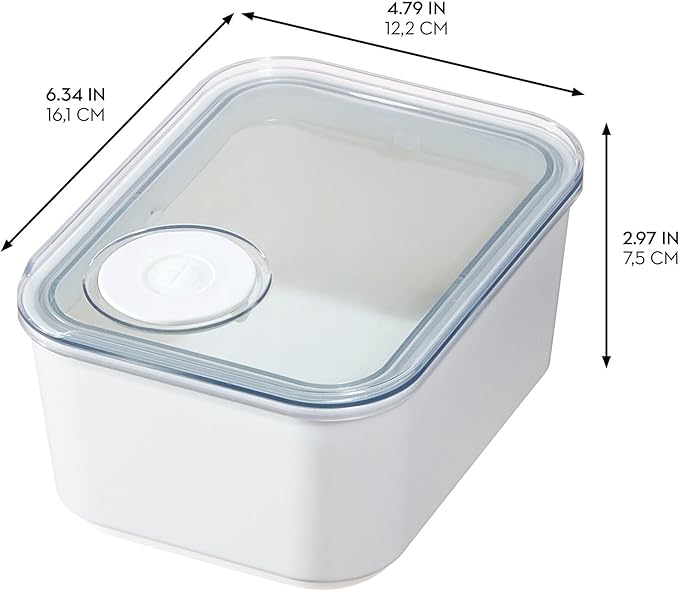 iDesign Small Airtight Kitchen Canister with Removable Pour Cap - Set of 2 - White