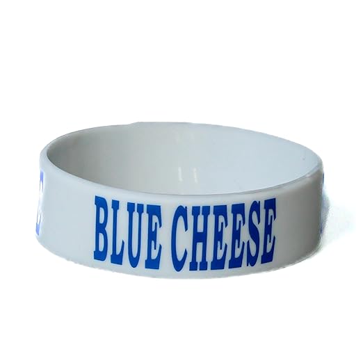 Culinary ID Bands "Blue Cheese" Bottle Label, Food Grade Silicone Band for 12 oz Squeeze Bottles, Clear Printed Text, Reusable Kitchen ID Tag, Improves Efficiency and Safety