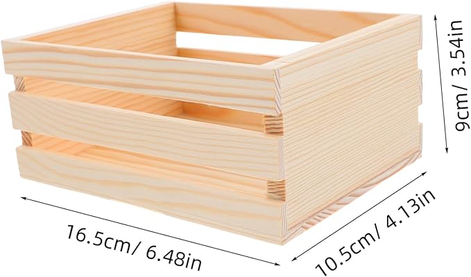 Wooden Desktop Storage Box Vintage Design Multi-purpose Basket for Organizing Stationery Sundries and Items Rustic Container for Home Office Use