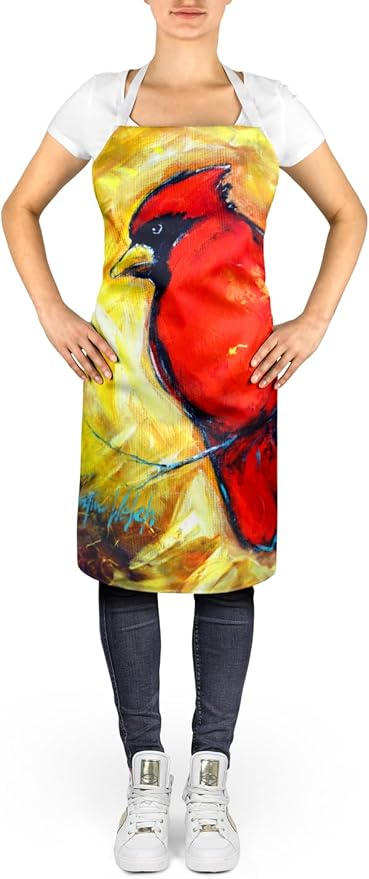 Caroline's Treasures Sha Red Baba Bird Apron Cooking Kitchen Server Baking Crafts Gardening for Adult Women Men, Unisex, Large, Multicolor