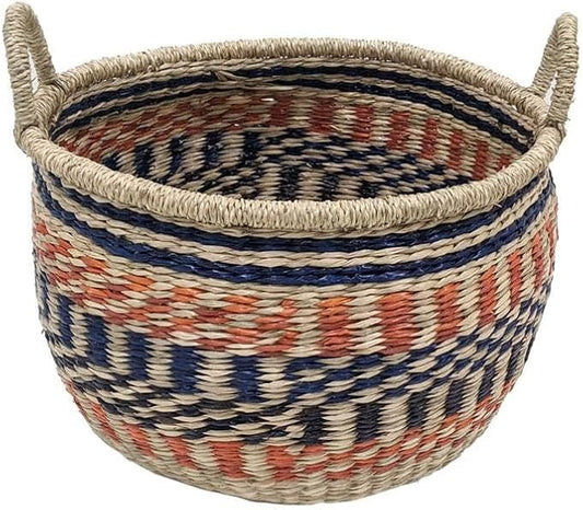 Ashland Multicolor Round Seagrass Basket, Spring Home Decor