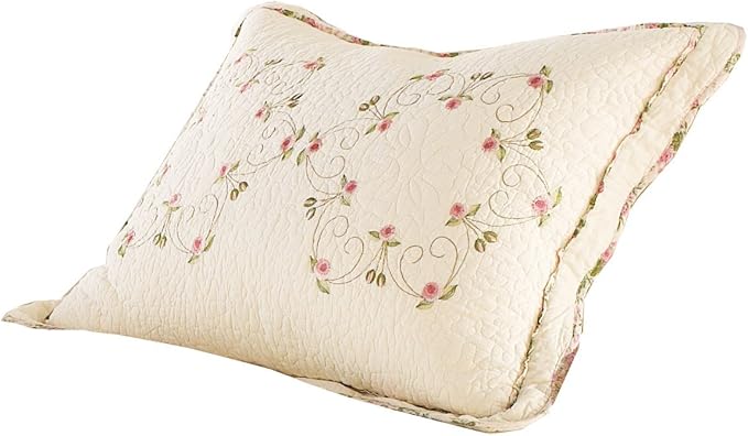 Modern Heirloom Collection Felisa Cotton Filled Bedspread, Standard Sham, 20 by 26-Inch
