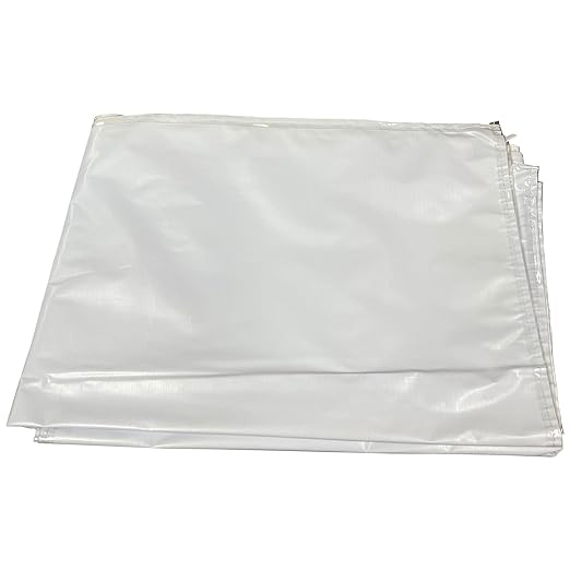 GSW AAR-20CW White Plastic Cover w/Clear Front Bun Pan Rack Cover with 2 Zippers, for Commercial Kitchen Used for 21” x 26” x 70” Rack