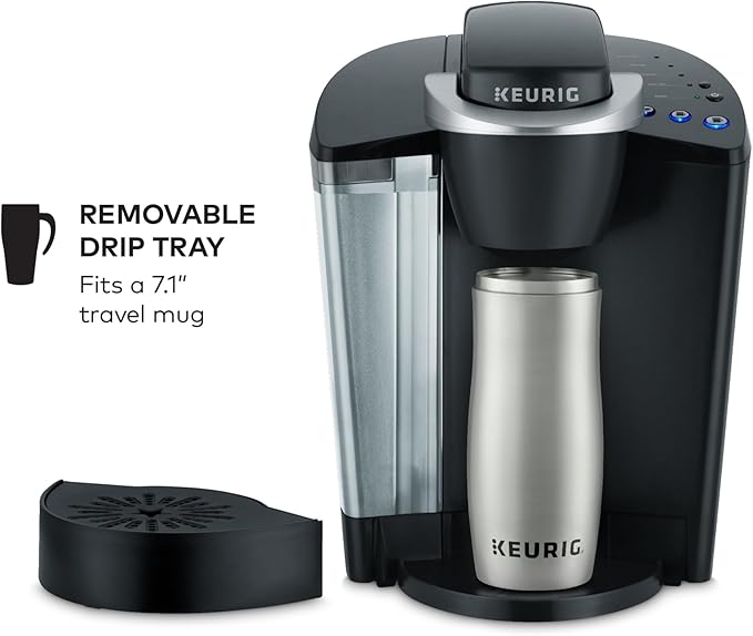 Keurig K-Classic Single Serve K-Cup Pod Coffee Maker, with 3 Brew Sizes, 48oz Removable Reservoir, Black
