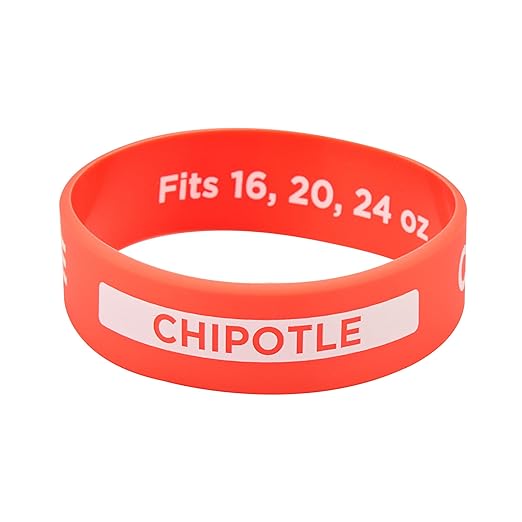 Restaurantware Silicone Squeeze Bottle Band 10 Count 2.75 Inch Dishwasher Safe Condiment Identification Band, Chipotle Red Non-Slip Label Band for Condiment Labeling at Restaurants, Food Trucks