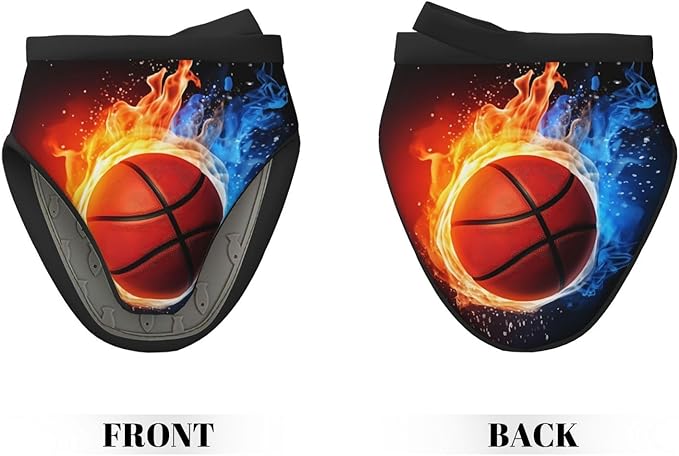 1 Pcs Mini Silicone Oven Mitts Basketball Heat Resistant Grilling Gloves with Hanging Loop, Fire and Water Short Kitchen Mittens for Cooking Baking BBQ