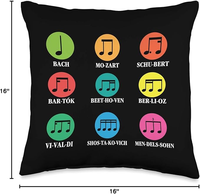 Classical Composers Classical Music Sheet Music Throw Pillow