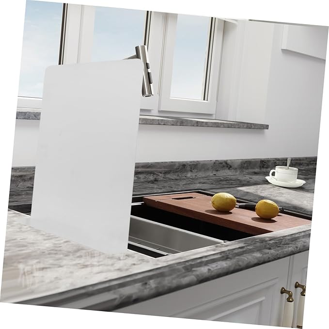 Veemoon 2 Mounted Stainless Steel Sink Splash Guard Kitchen Sink Splatter Shield Water-Resistant Side Splash Barrier for Home Use